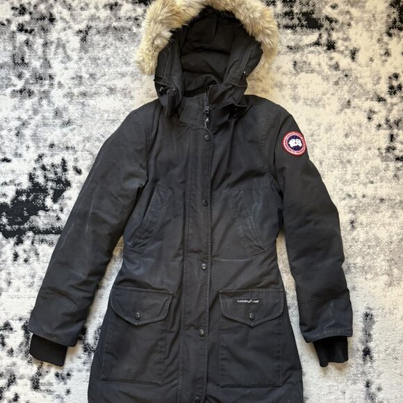 Canada Goose Black Fur Hood Trillium Parka - Picture 3 of 10
